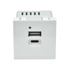 Розетка USB A+C 2 мод. РКЮ-25-40-П 5В 4.2А бел. PRIMER IEK PR-KK40D-RU-0-2-AC-K01