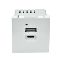 Розетка USB A+C 2 мод. РКЮ-25-40-П 5В 4.2А бел. PRIMER IEK PR-KK40D-RU-0-2-AC-K01