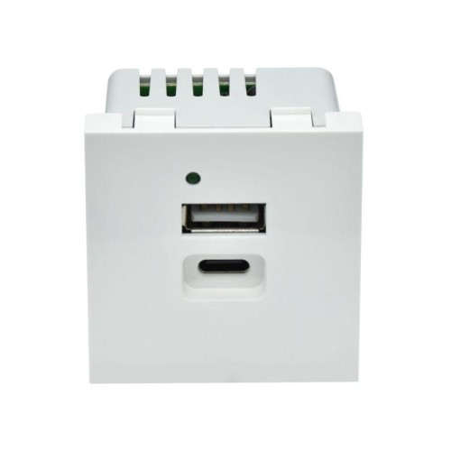 Розетка USB A+C 2 мод. РКЮ-25-40-П 5В 4.2А бел. PRIMER IEK PR-KK40D-RU-0-2-AC-K01