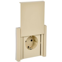 Розетка СП FORTE&PIANO16А IP44 FP419 с заземл. защ. шторки с крышкой безвинт. крепл. ваниль IEK FP-R