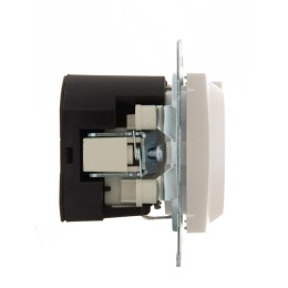 Розетка 1-м СП Karina 16А с заземл. с заряд. устройством USB механизм жемчуж./бел. перламутр. LEZARD