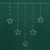 Гирлянда светодиодный занавес из росы с фигурами звезд IP20 USB + пульт управления тепл. бел. Neon-N