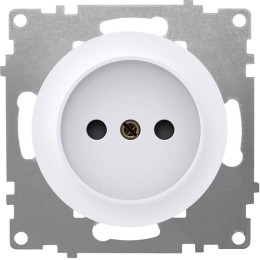 Розетка 1-м СП Florence 16А IP20 без заземл. винтов. клеммы механизм бел. (1E10301300) OneKeyElectro