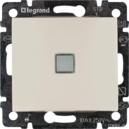 Выключатель 1-кл. СП Valena 10А IP31 250В с зел. индикацией механизм сл. кость Leg 774310