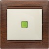 Выключатель 1-кл. СП Valena 10А IP31 250В с зел. индикацией механизм сл. кость Leg 774310