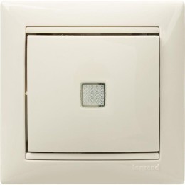 Выключатель 1-кл. СП Valena 10А IP31 250В с зел. индикацией механизм сл. кость Leg 774310