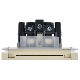 Розетка СП FORTE&PIANO 16А IP44 FP421 с заземл. защ. шторки с крышкой винт. крепл. ваниль IEK FP-R16