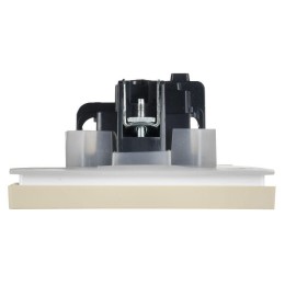 Розетка СП FORTE&PIANO 16А IP44 FP421 с заземл. защ. шторки с крышкой винт. крепл. ваниль IEK FP-R16
