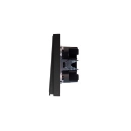 Выключатель 2-кл. СП STRONG MIELE 10А графит Kranz KR-78-0706-6