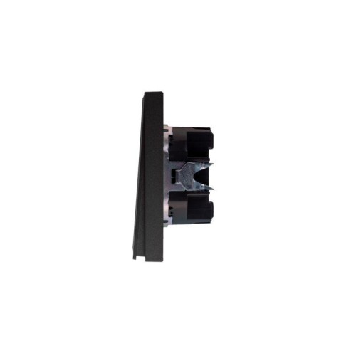 Выключатель 2-кл. СП STRONG MIELE 10А графит Kranz KR-78-0706-6