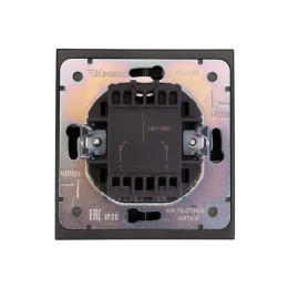 Выключатель 2-кл. СП STRONG MIELE 10А графит Kranz KR-78-0706-6