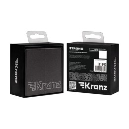 Выключатель 2-кл. СП STRONG MIELE 10А графит Kranz KR-78-0706-6