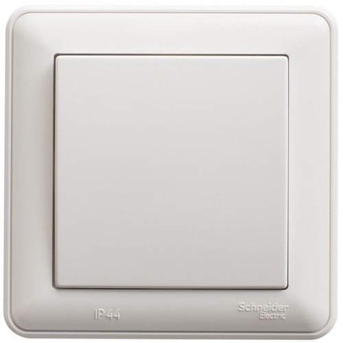 Переключатель проходной 1-кл. СП W59 Aqua 10А IP44 10AX в сборе бел. SE VS610-156B-18