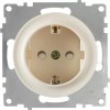 Розетка 1-м СП Florence 16А IP20 с заземл. защ. шторки винтов. клеммы механизм беж. (1E10101301) One