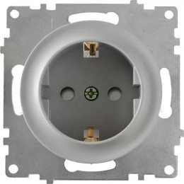 Розетка 1-м СП Florence 16А IP20 с заземл. защ. шторки винтов. клеммы механизм сер. (1E10101302) One
