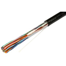 Кабель витая пара UTP (U/UTP) кат.3 25 пар 24 AWG ОЖ solid для внешн. прокладки UV PE Cabeus 7280c