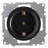 Розетка 1-м СП Florence 16А IP20 с заземл. защ. шторки винтов. клеммы механизм черн. (1E10101303) On
