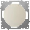 Розетка 1-м СП Florence 16А IP20 с заземл. с крышкой винтов. клеммы механизм беж. (1E10501301) OneKe