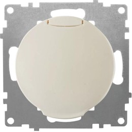Розетка 1-м СП Florence 16А IP20 с заземл. с крышкой винтов. клеммы механизм беж. (1E10501301) OneKe