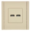 Розетка USB A+A 3.1А FORTE&PIANO FP449 ваниль IEK FP-U21-D31-K10