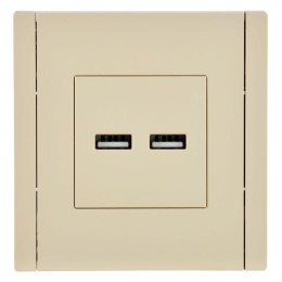 Розетка USB A+A 3.1А FORTE&PIANO FP449 ваниль IEK FP-U21-D31-K10
