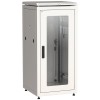 Шкаф сетевой 19дюйм LINEA N 28U 600х800мм стеклянная передняя дверь задняя металлическая сер. ITK LN