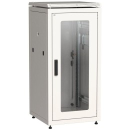 Шкаф сетевой 19дюйм LINEA N 28U 600х800мм стеклянная передняя дверь задняя металлическая сер. ITK LN