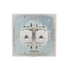 Розетка компьютерная 2-м СП Mira RJ45 16А IP20 со вставкой жемчуж./бел. перламутр. LEZARD 701-3030-1