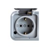 Блок ОП (розетка с заземл. + 1-кл. выкл.) IP44 сер. Bylectrica В-РЦ-657(03)