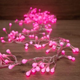 Гирлянда светодиодная "Мишура LED" 3м 288LED роз. 18Вт 220-240В IP20 провод ПВХ прозр. Neon-Night 30
