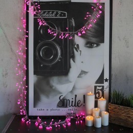 Гирлянда светодиодная "Мишура LED" 3м 288LED роз. 18Вт 220-240В IP20 провод ПВХ прозр. Neon-Night 30