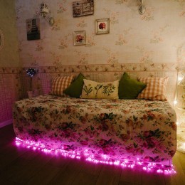 Гирлянда светодиодная "Мишура LED" 3м 288LED роз. 18Вт 220-240В IP20 провод ПВХ прозр. Neon-Night 30