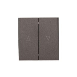 Выключатель для жалюзи 2-кл. СП STRONG MIELE 10А возвратный графит Kranz KR-78-0711-6