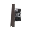 Выключатель для жалюзи 2-кл. СП STRONG MIELE 10А возвратный графит Kranz KR-78-0711-6