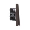 Выключатель для жалюзи 2-кл. СП STRONG MIELE 10А возвратный графит Kranz KR-78-0711-6