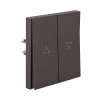 Выключатель для жалюзи 2-кл. СП STRONG MIELE 10А возвратный графит Kranz KR-78-0711-6