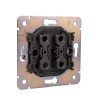 Выключатель для жалюзи 2-кл. СП STRONG MIELE 10А возвратный графит Kranz KR-78-0711-6