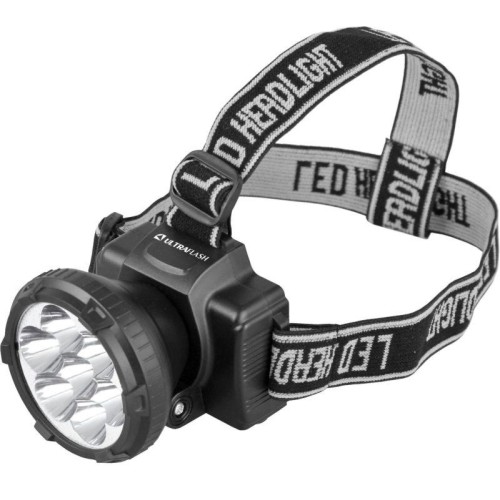 Фонарь аккумуляторный налобный LED5362 7LED 2 режима 220В пластик. черн. (бокс) Ultraflash 11256