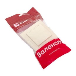 Розетка 1-м СП Валенсия 16А с заземл. с крышкой защ. шторки крем. PROxima EKF EWV10-124-20