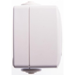 Розетка 1-м ОП Рондо 10А IP44 250В без заземл. защ. шторки бел. SchE RA10-125B-BI