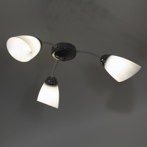 Светильник "Китти" 131 (плафон П0475) НПБ 01-3х60-194 Е27 ИУ бел. хром Элетех 1005404447