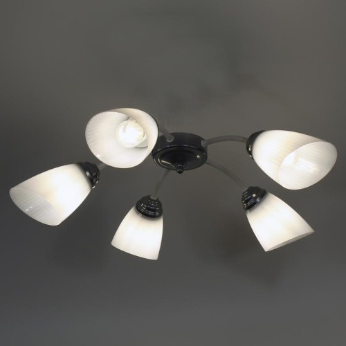 Светильник "Китти" 151 (плафон П0475) НПБ 01-5х60-134 Е27 ИУ бел. хром Элетех 1005404449