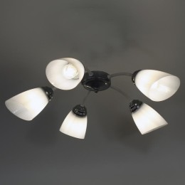 Светильник "Китти" 151 (плафон П0475) НПБ 01-5х60-134 Е27 ИУ бел. хром Элетех 1005404449