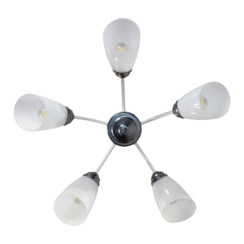 Светильник "Китти" 151 (плафон П0475) НПБ 01-5х60-134 Е27 ИУ бел. хром Элетех 1005404449