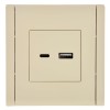 Розетка USB A+C 18Вт FORTE&PIANO FP451 ваниль IEK FP-U22-018-K10
