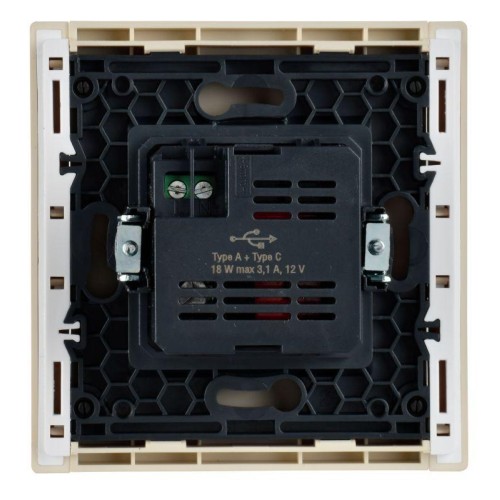 Розетка USB A+C 18Вт FORTE&PIANO FP451 ваниль IEK FP-U22-018-K10