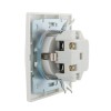 Розетка 1-м СП Mira 16А IP20 с заземл. с защ. крышкой с сер. вставкой керамика бел. LEZARD 701-0215-