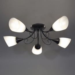 Светильник "Веста" 151 (плафон П0477) НПБ 01-5х60-119 Е27 ИУ хром Элетех 1005404465