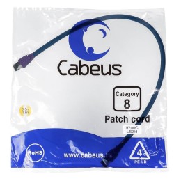 Патч-корд S/FTP кат.8 PC-SSTP-RJ45-Cat.8-0.5m-LSZH 2xRJ45/8p8c экранир. LSZH (40G 2000 MHz) 0.5м син