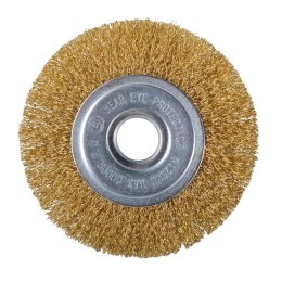 Щетка для УШМ плоская латунированная 125мм Вихрь 73/1/3/45